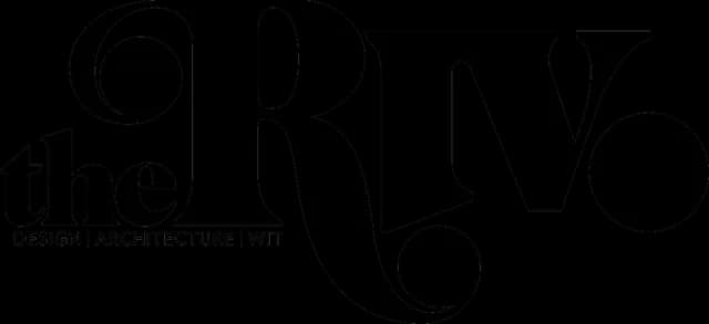 The RLV design architecture and wit logo in bold black typography on white background House Rupert interior design Santa Barbara and Montecito